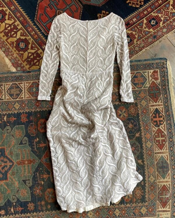 1960s Can Can of London Lace Overlay Vintage Maxi Dress. UK 6-8. - Image 6