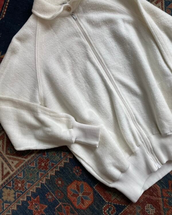 1980s C&A Raglan Sleeve Zip Up Vintage Fleece Jacket. Medium/UK 12. - Image 2