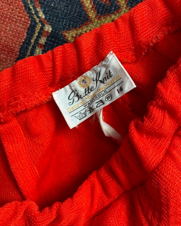 1970s Butte Knit High Waist Cable Pattern Vintage Flares. UK 8-10. - Image 6