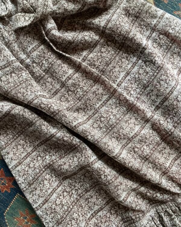 1970s Kati at Laura Phillips Lacy Floral Print Vintage Maxi Dress. UK 10. - Image 6