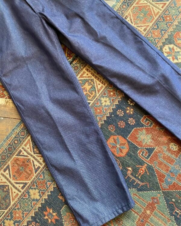 Vintage French Workwear Indigo Denim Trousers. 34” W/31” L. - Image 5