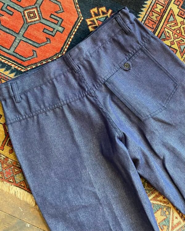 Vintage French Workwear Indigo Denim Trousers. 34” W/31” L. - Image 2
