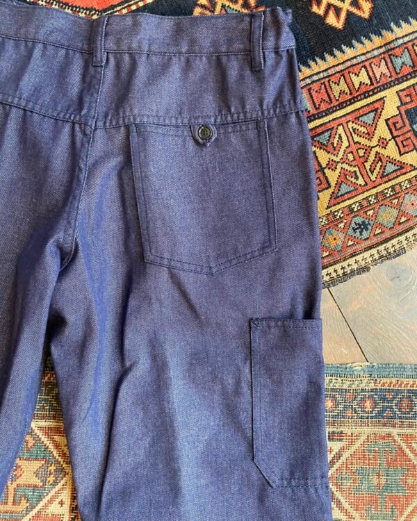 Vintage French Workwear Indigo Denim Trousers. 34” W/31” L. - Image 3