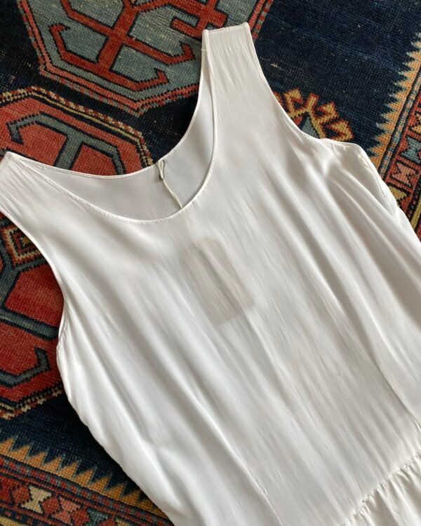 Antique French Cotton & Silk Broderie Anglaise Chemise. UK 6. - Image 7