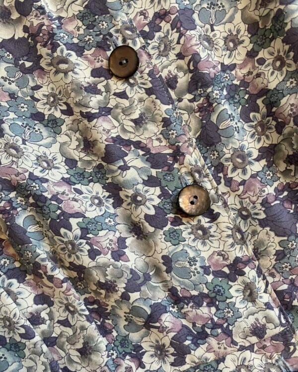 1980s Garden Florals Button Front Maxi Vintage Tea Dress. UK 12. - Image 6