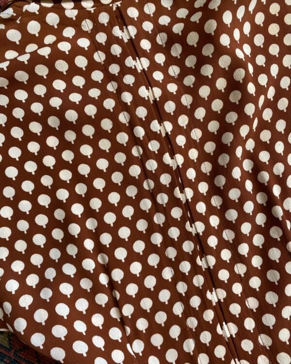 1940s Box Pleat Rayon Vintage Tea Dress. UK 8-10. - Image 8