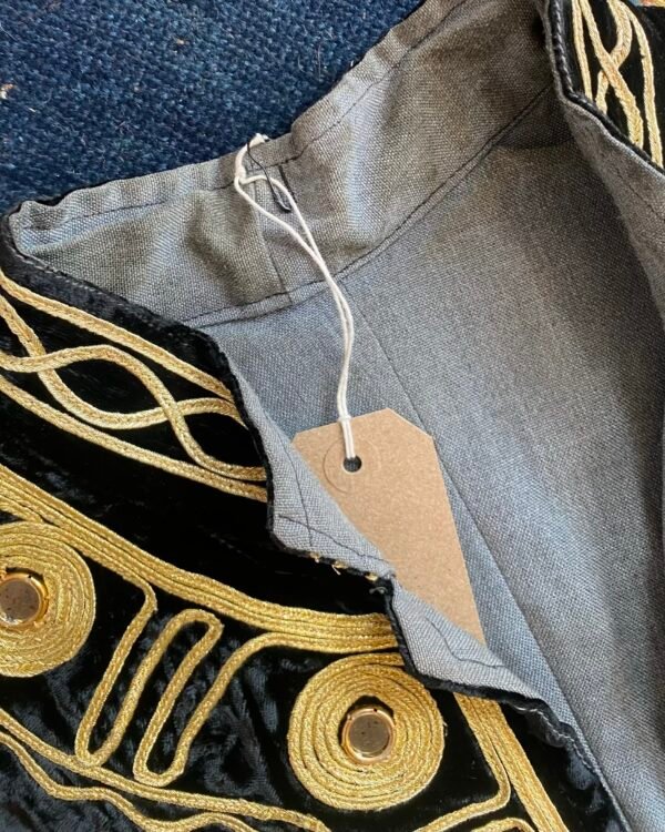 Vintage Afghan Mirror Detail Velvet Waistcoat. Size Medium. - Image 5