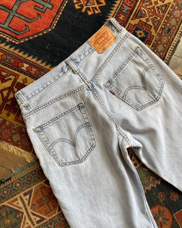 Levi’s 550 Bleach Wash Distressed & Repaired Jeans. 32” W/30” L. - Image 10