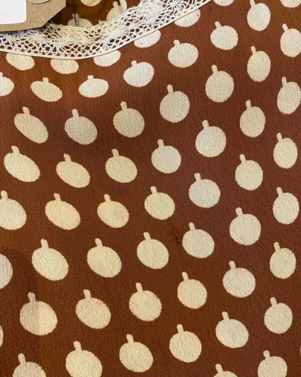 1940s Box Pleat Rayon Vintage Tea Dress. UK 8-10. - Image 11