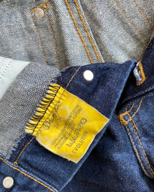 1980s Vintage Wrangler Dark Wash Slim Fit Jeans. 26”W/34”L/ UK 6. - Image 7