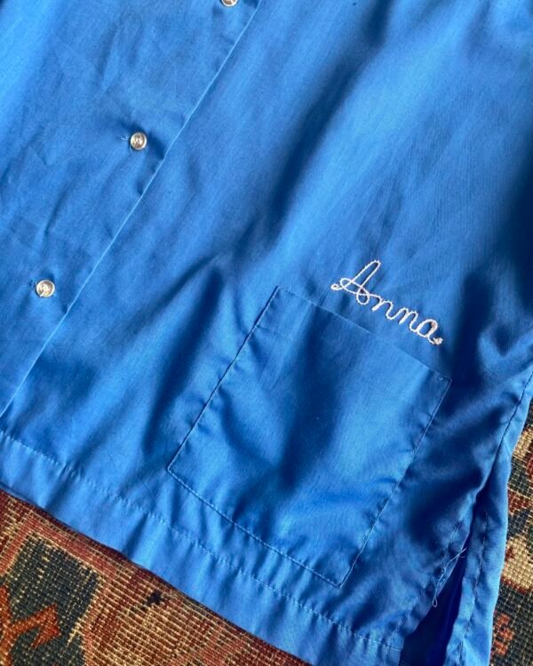 1960s/Early 70s Hilton Back Print Vintage Bowling Shirt. Large/XL. - Image 5