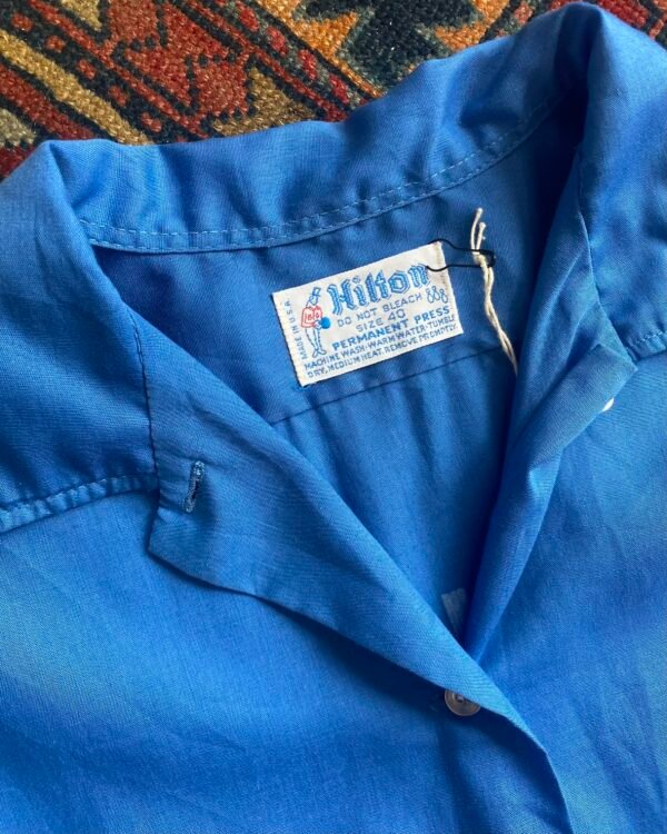 1960s/Early 70s Hilton Back Print Vintage Bowling Shirt. Large/XL. - Image 7