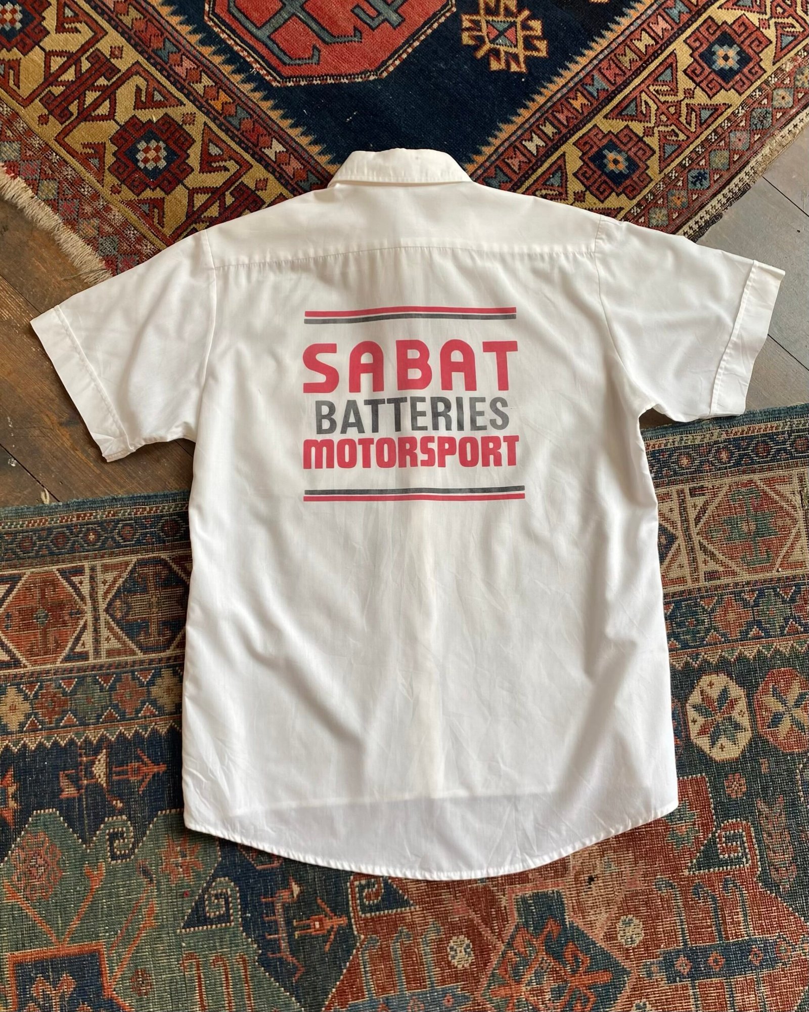 Vintage Rare 1970s Sabat Motorsport Back Print Shirt.