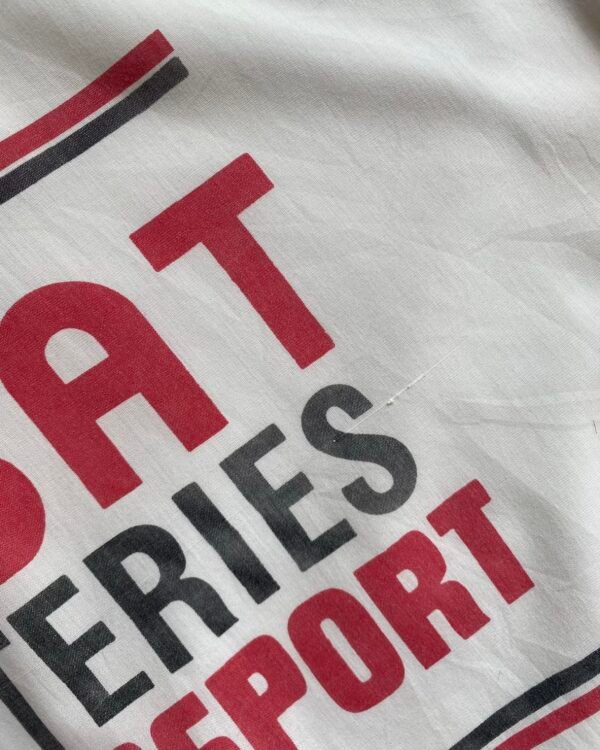 Rare 1970s Sabat Batteries Motorsport Vintage Pit Crew Shirt. Size XL. - Image 4