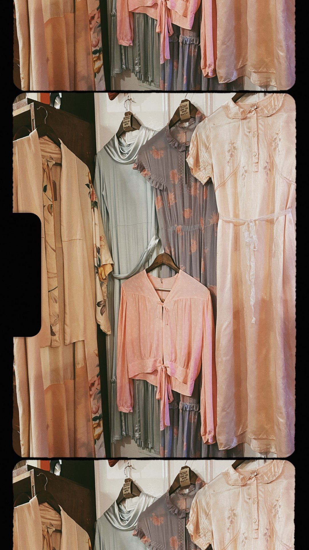 antique 1930s silk gowns with 1930s pink silk bed jacket and antique floral silk kimono 