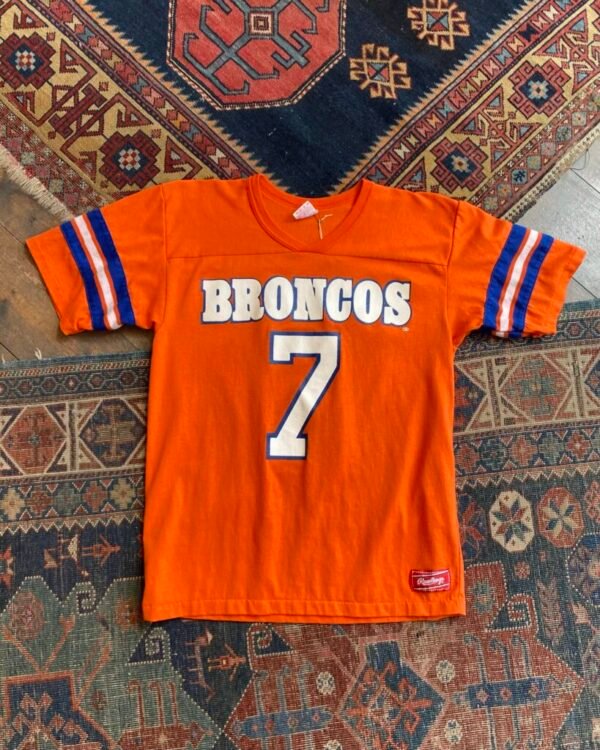 1980s Denver Broncos Rawlings Vintage Single Stitch Tee. Medium/Large.