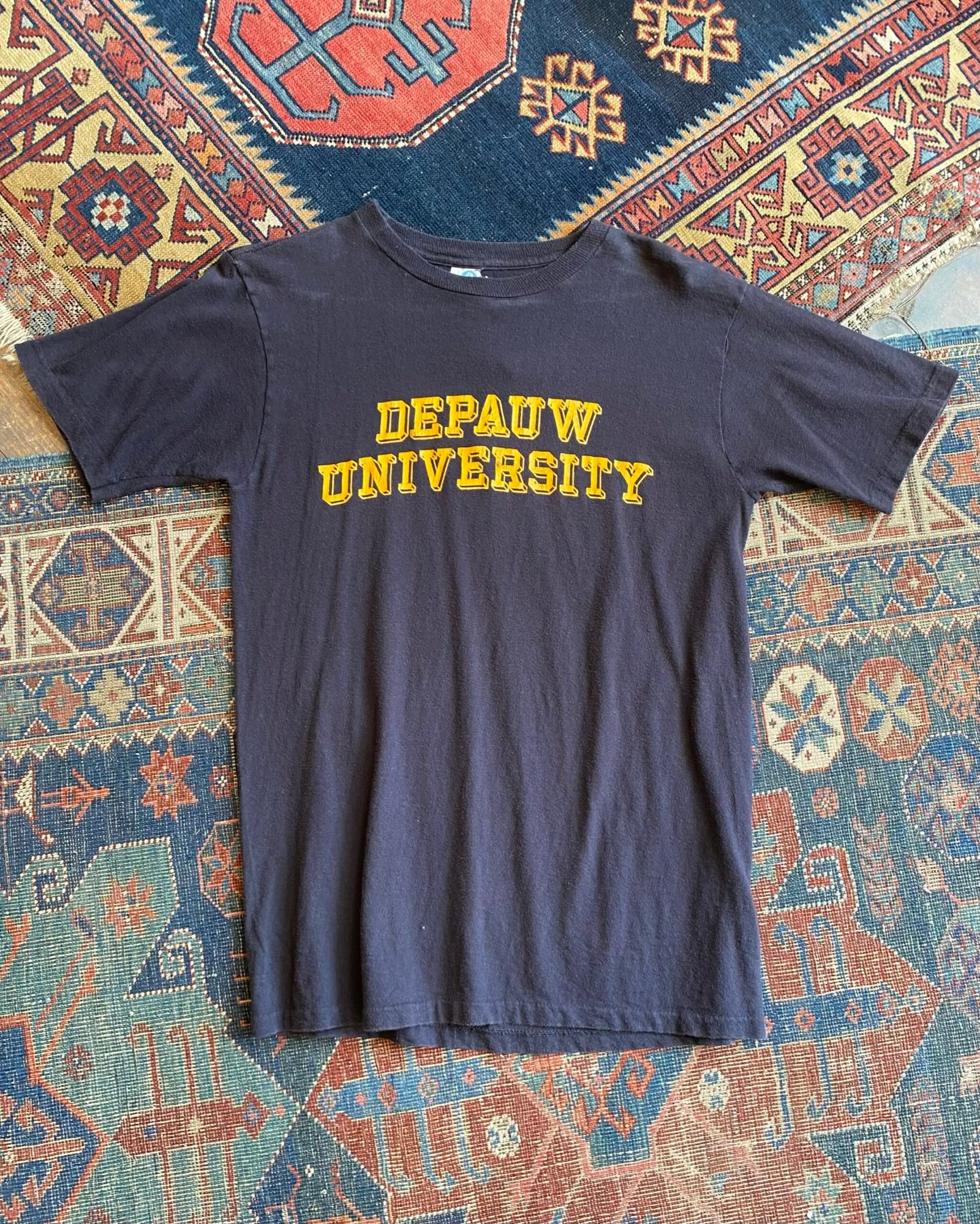 1980s Depauw University Vintage Single Stitch Tee. Medium.