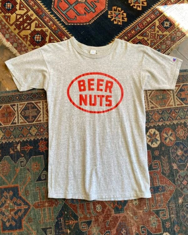 1980s Champion Beer Nuts Vintage Single Stitch Tee. Size Large.