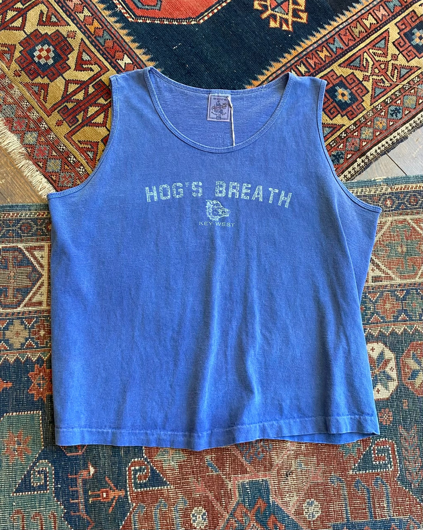 1980s/90s Hogs Breath Key West Vintage Single Stitch Tank. Size XL.