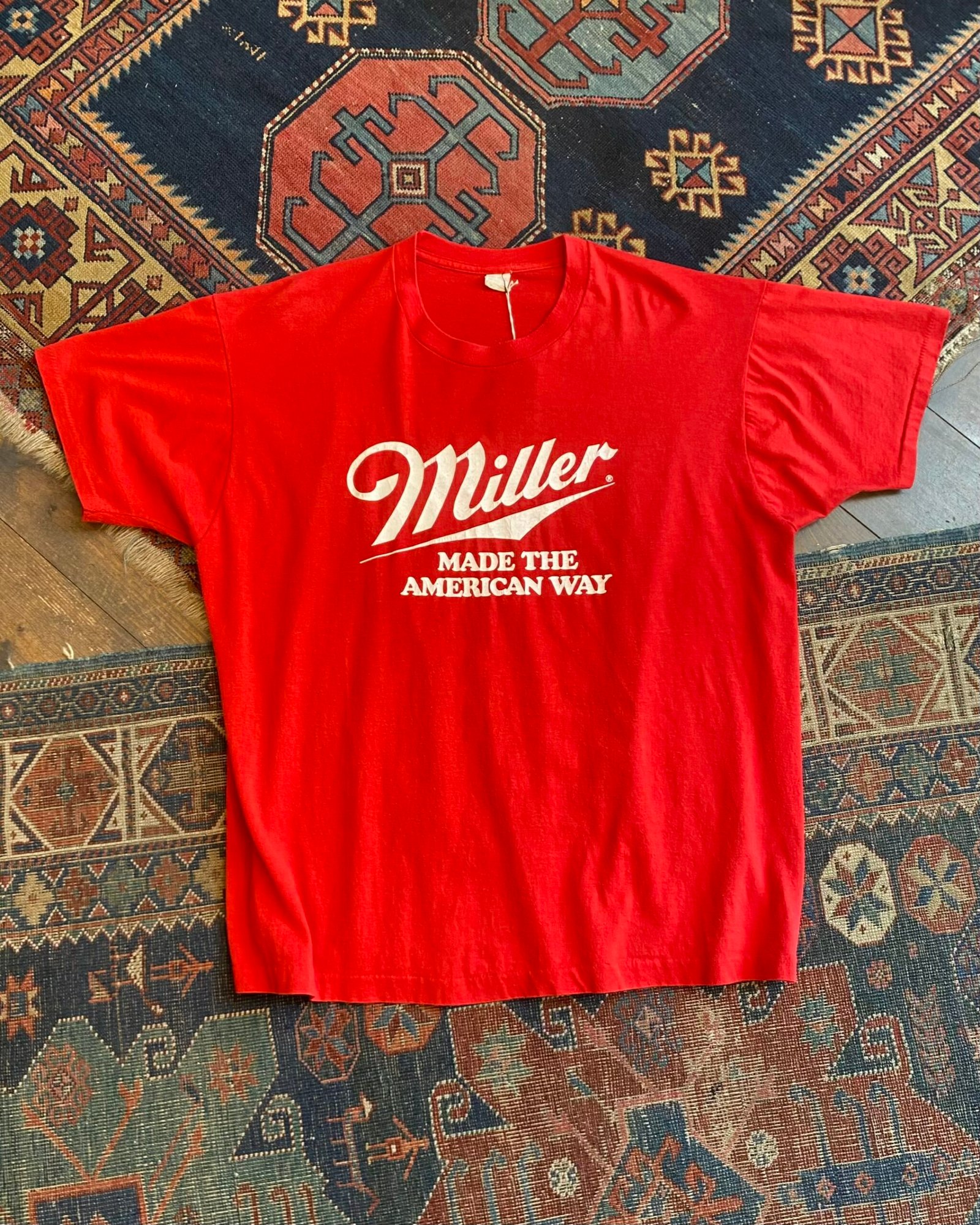 1980s Miller Beer Vintage Single Stitch Tee. Size XXL.