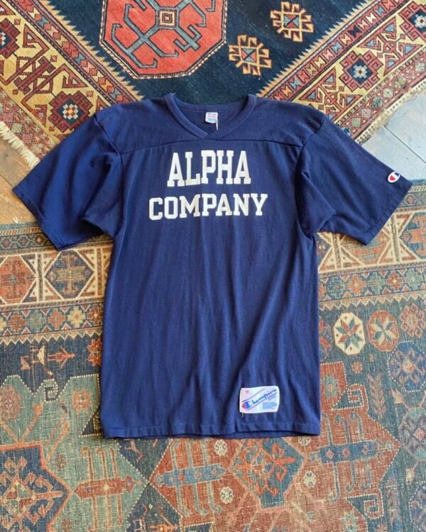 1980s Champion Alpha Company Vintage Single Stitch Tee. Medium.