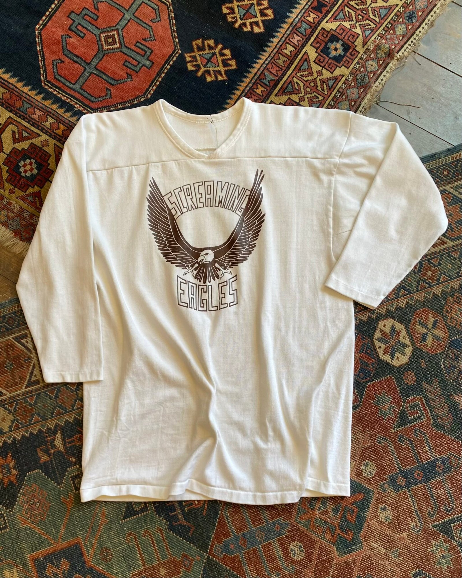 1980s Screaming Eagles Coach Vintage Single Stitch Jersey. Size XL.